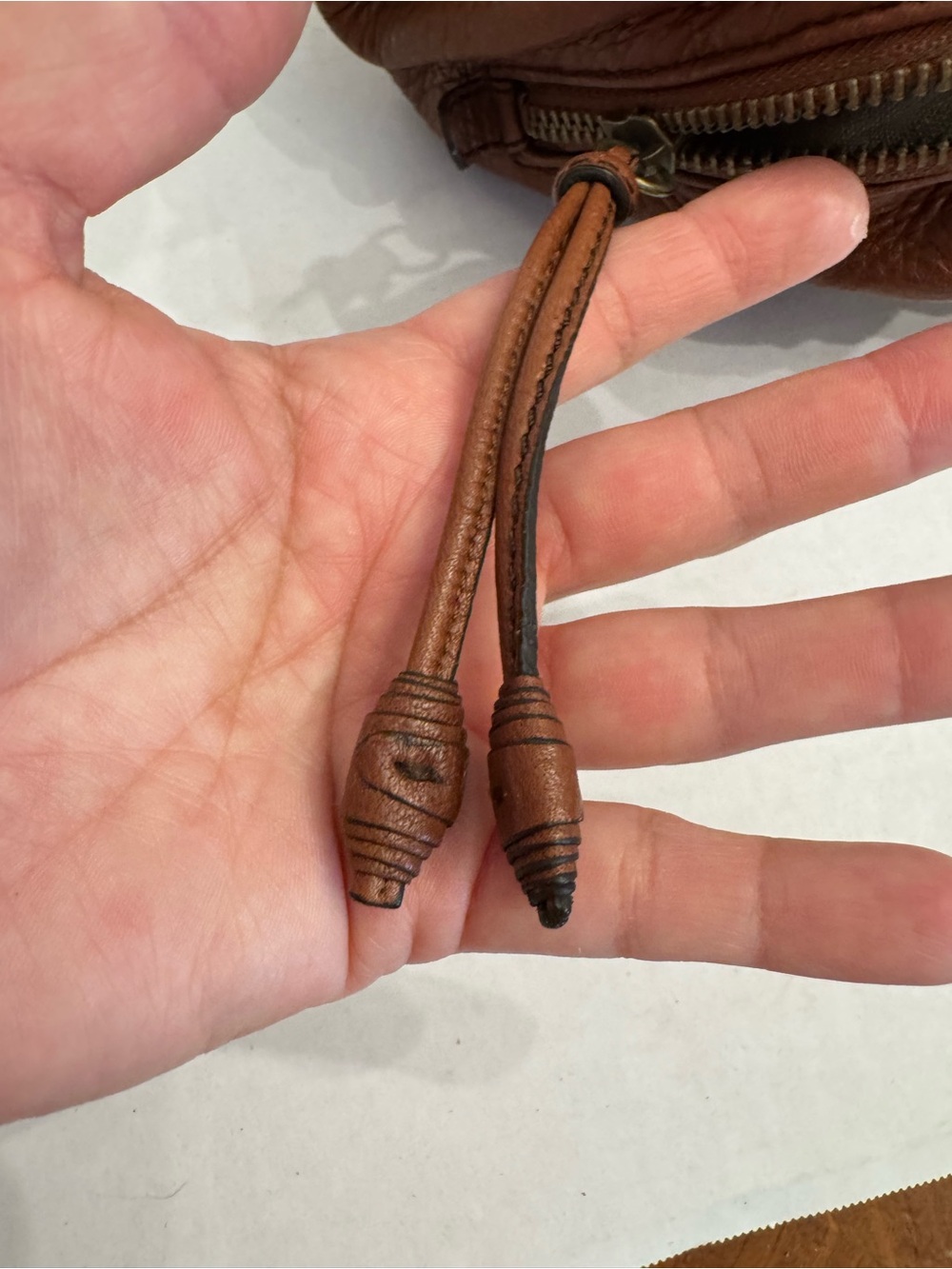 Cole Haan Brown Pebble Leather Handbag Purse Shoulder Bag Zipper High Quality - Picture 15 of 16
